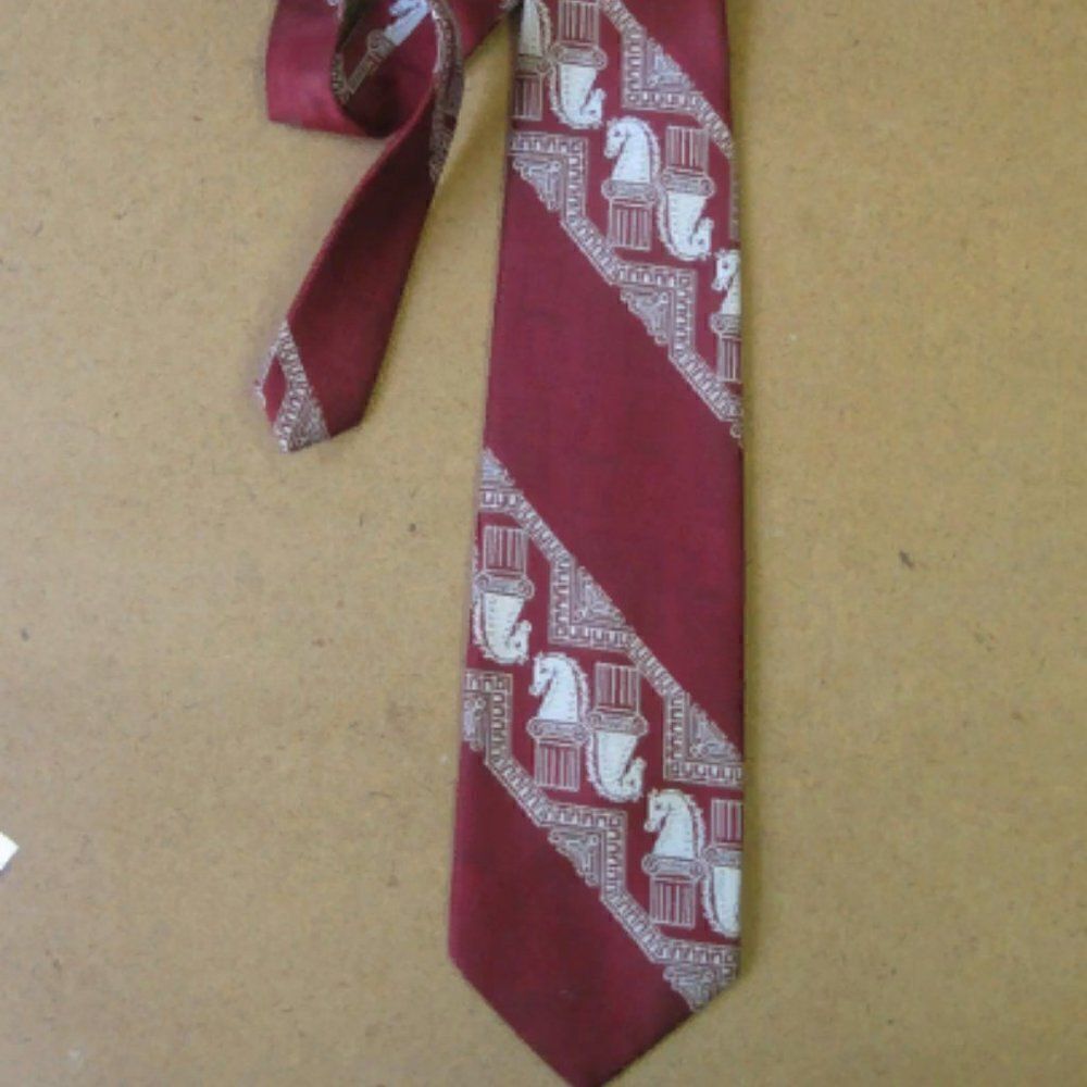 GENTRY BEAU BRUMMELL Mens Bensons Tie Hors Bust Architect Vintage